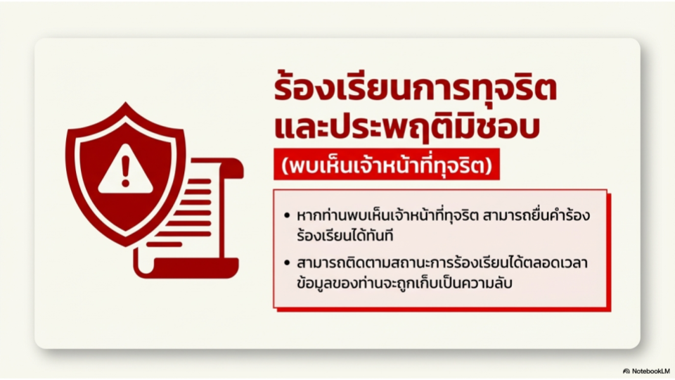 ร้องเรียนการทุจริตและประพฤติมิชอบ